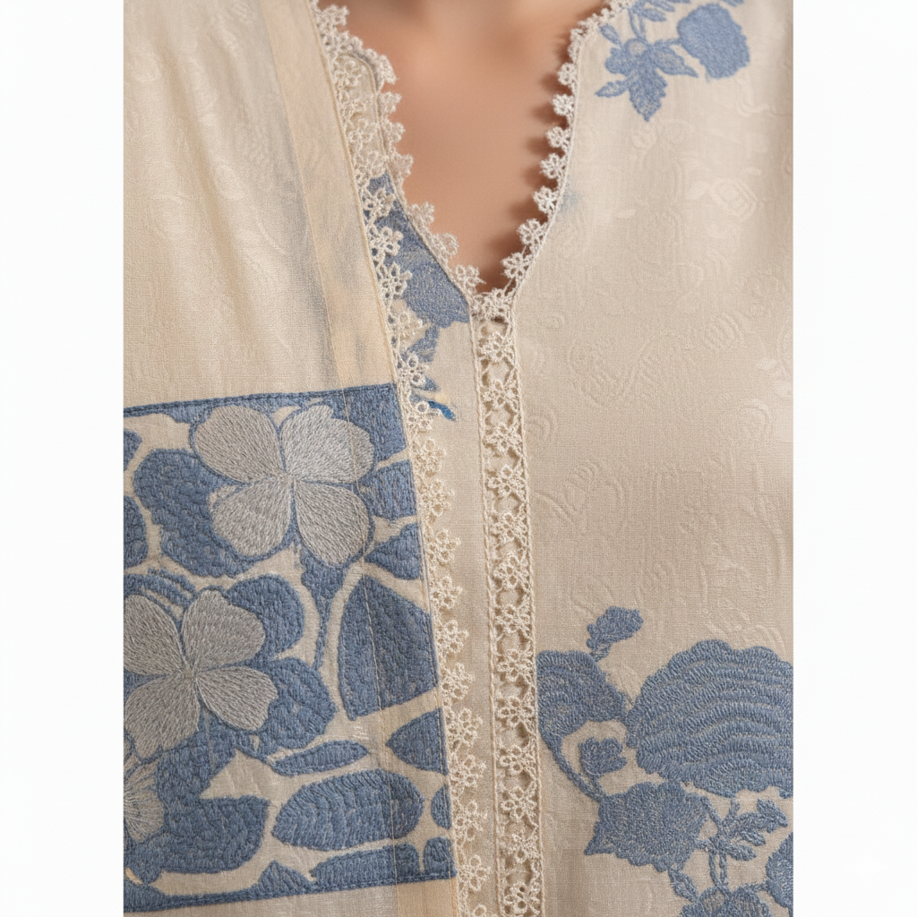 Ivory Floral Luxe Suit