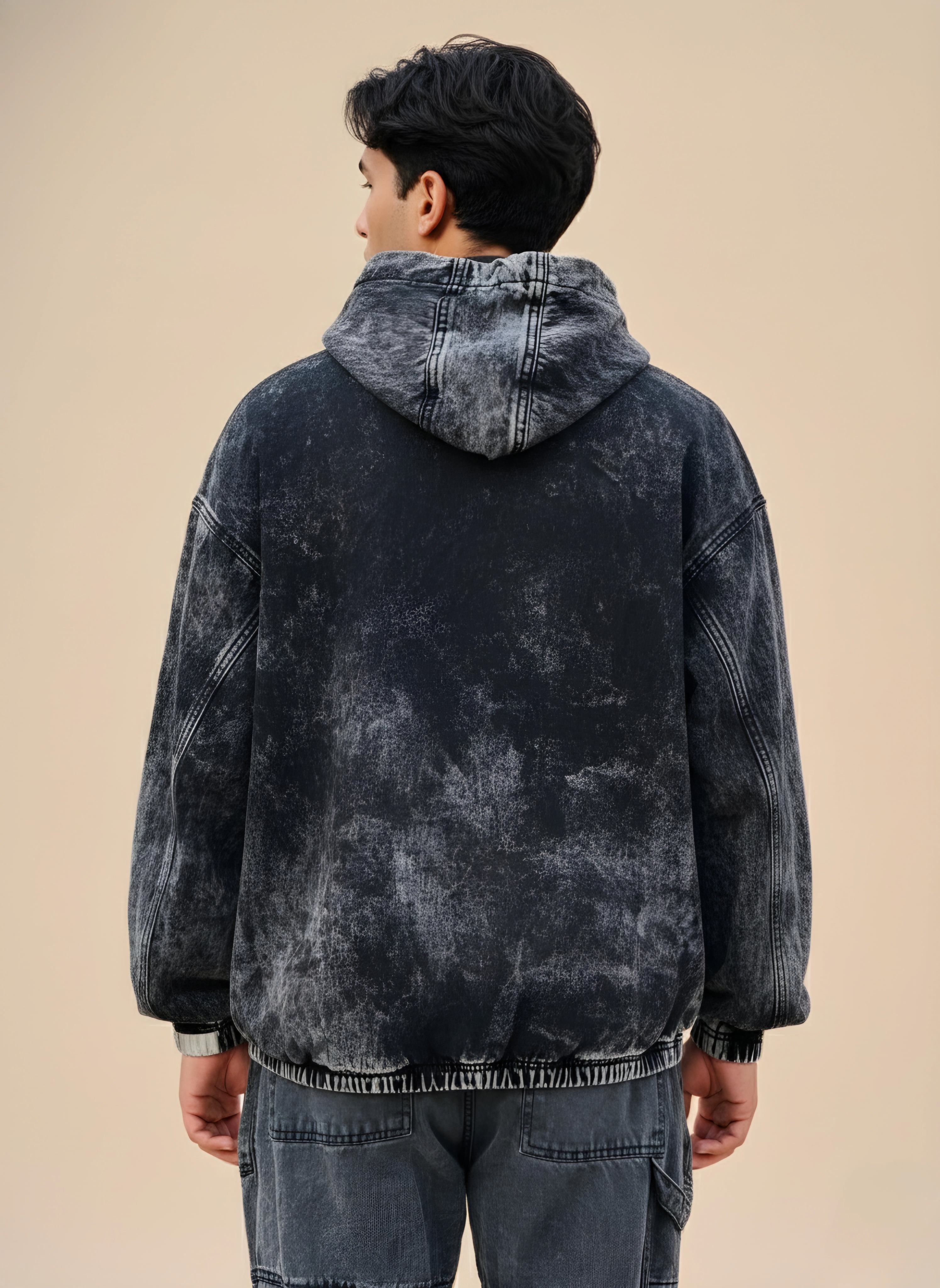 Vintage Charcoal Stone-Wash Hoodie