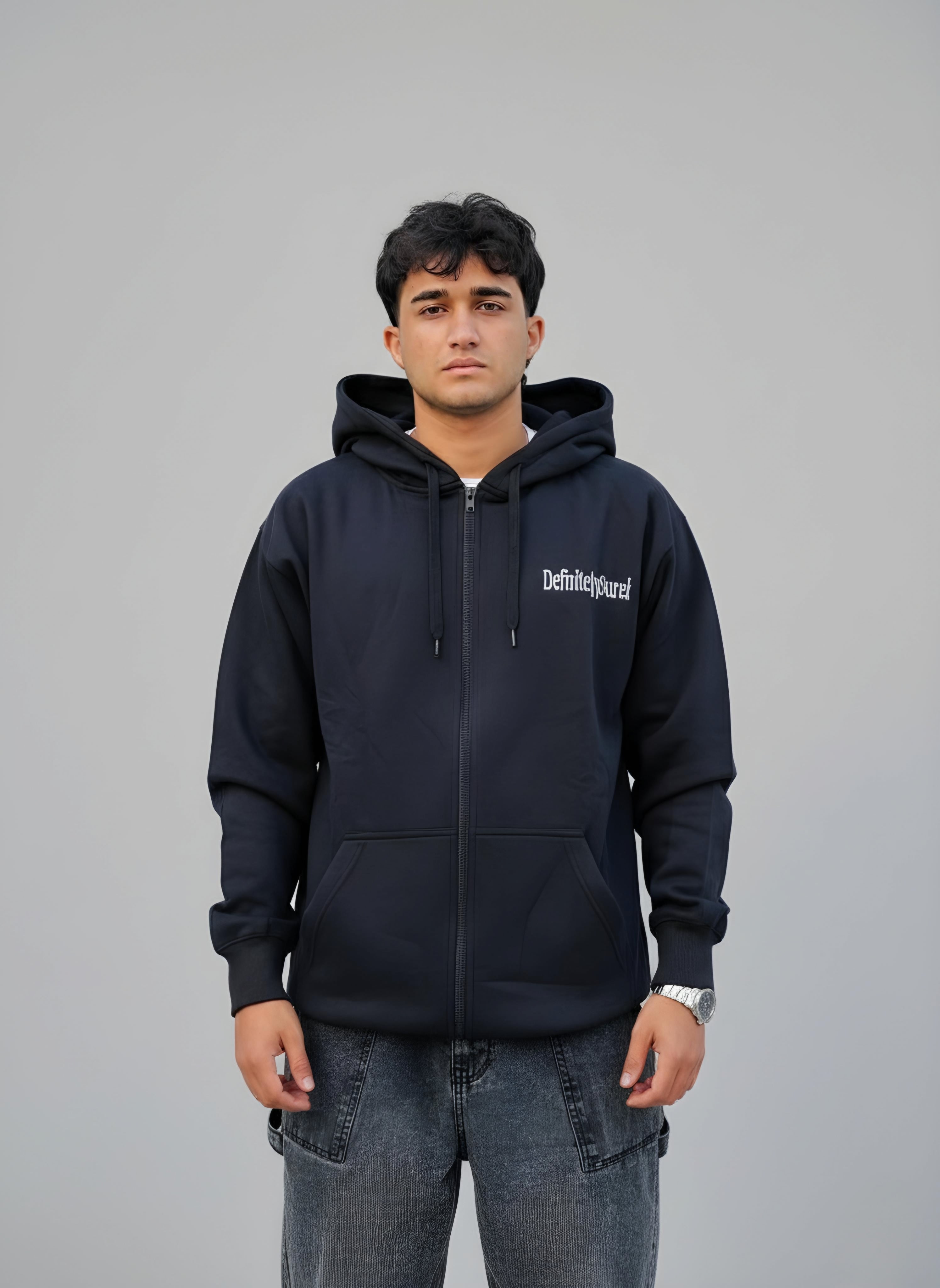 Premium "DefinitelySure" Signature Zip-Up Hoodie