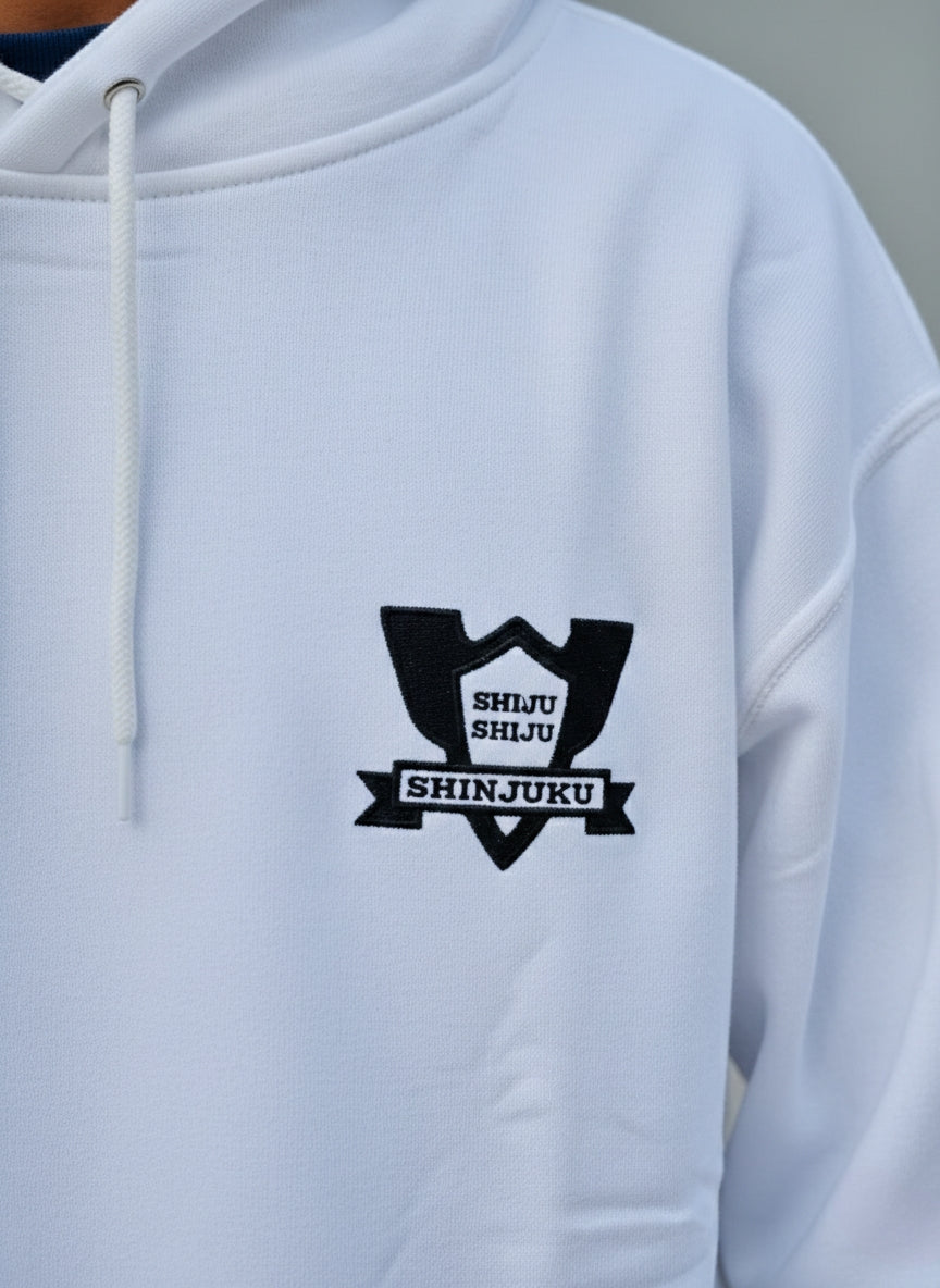 Classic Crest White Hoodie