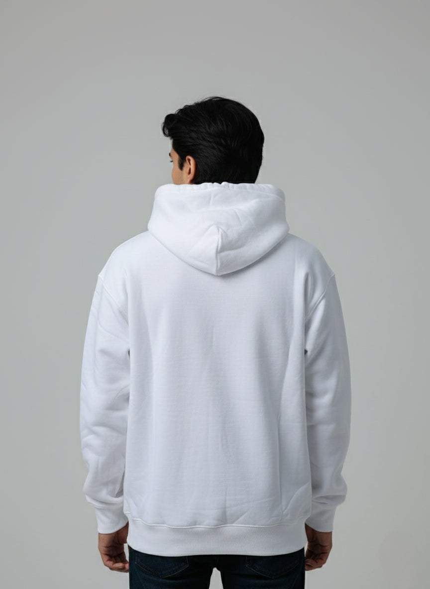 Minimalist White Streetwear Hoodie