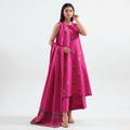 Rose Pink Motif Embroidered Suit