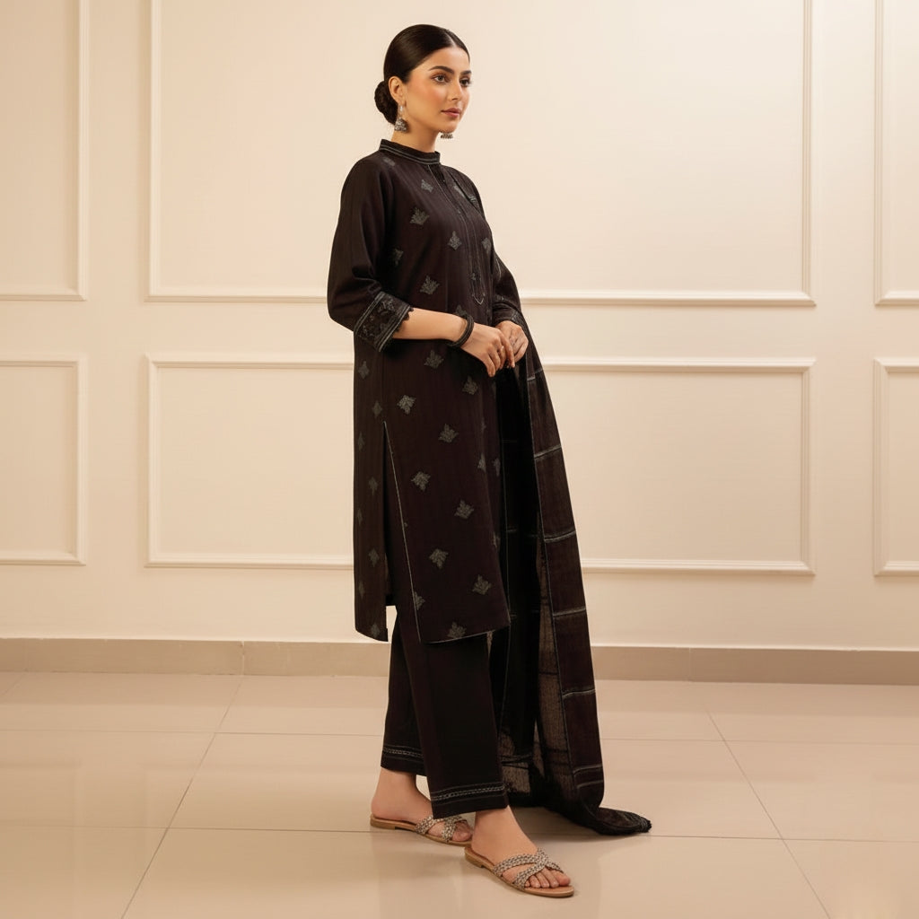 Ebony Grace Embroidered Suit