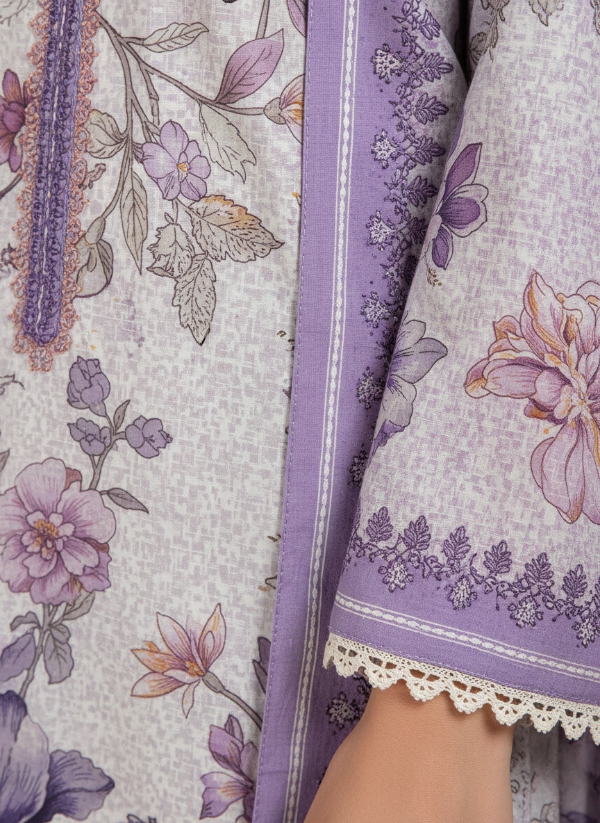 Lilac Meadow Embroidered 3-Piece