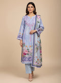 Periwinkle Floral Printed Kurta