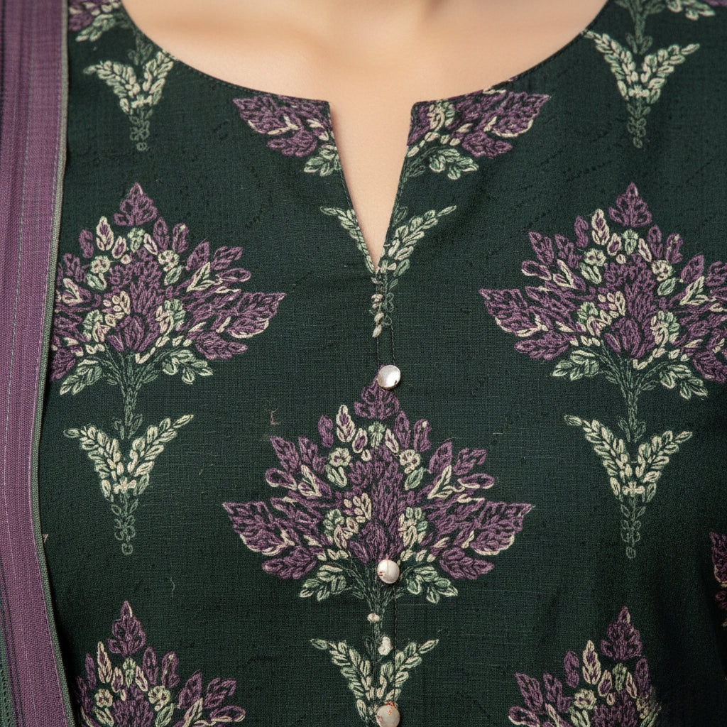 Emerald Bloom Printed Kurta