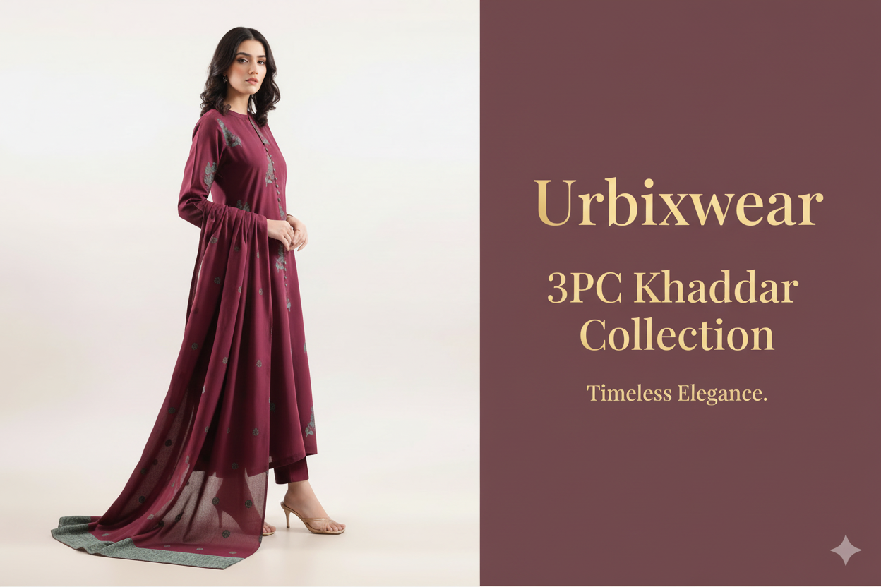 Urbixwear Maroon Khaddar Banner